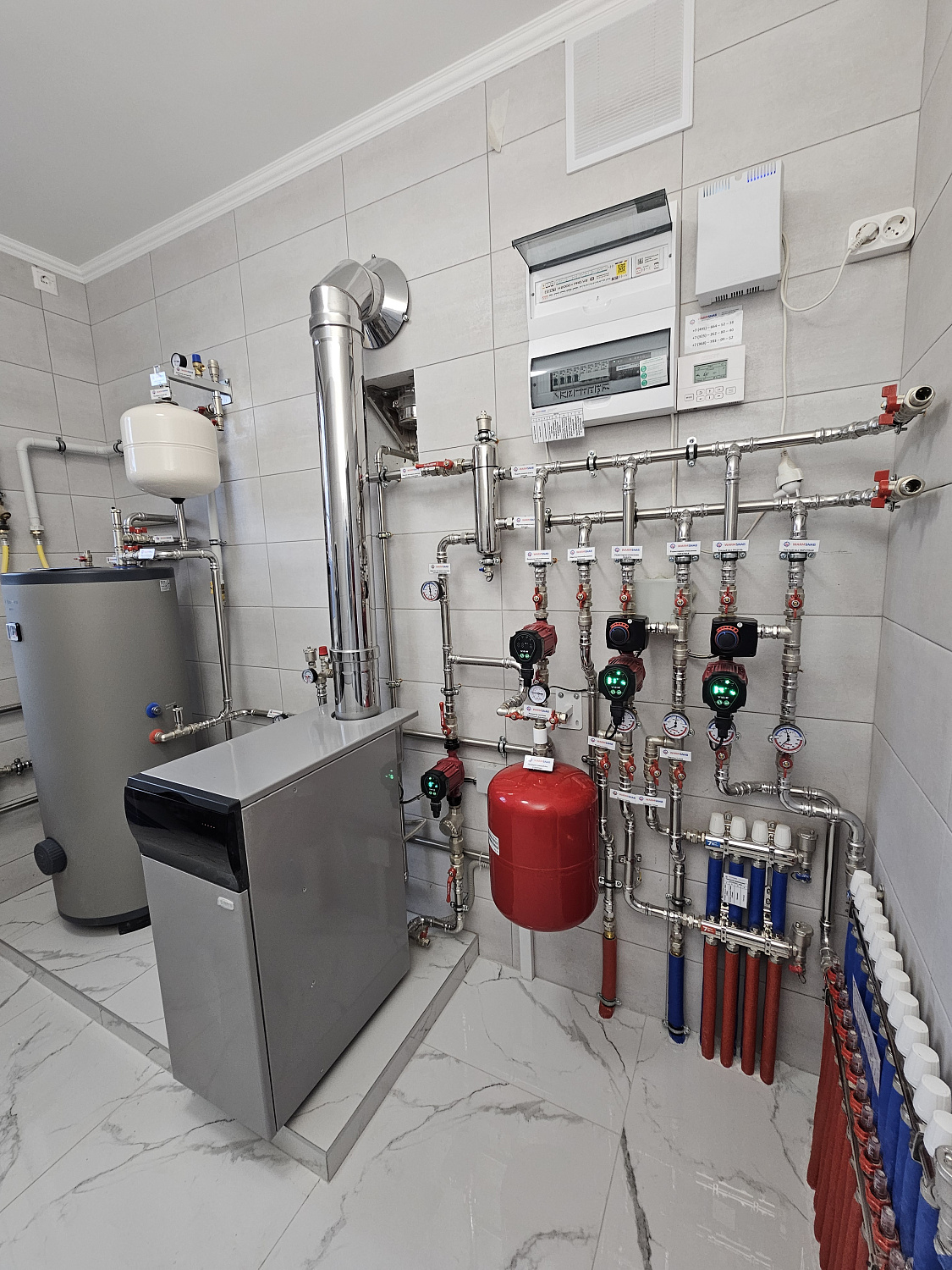 Монтаж отопления, монтаж котельной, водоснабжение и водоотведение в частном доме 160м2