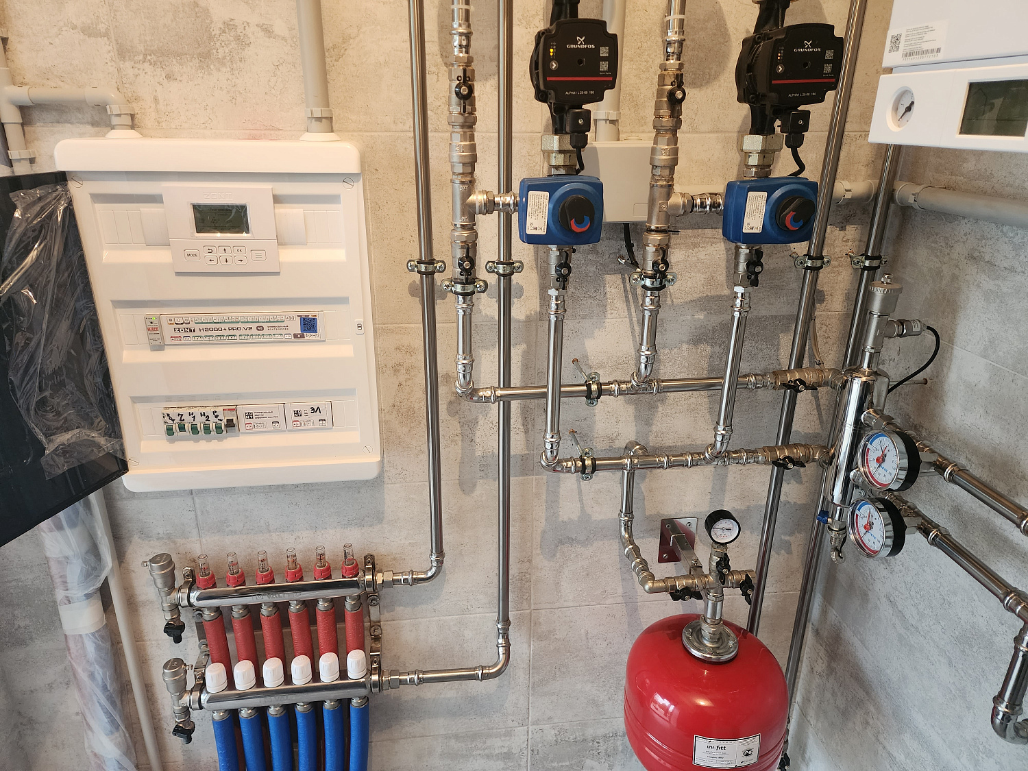 Монтаж котельной в частном доме 180м2