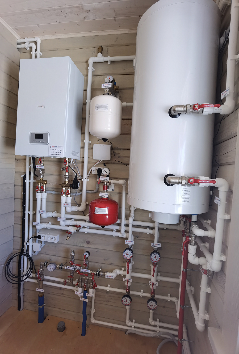 Монтаж котельной и радиаторное отопление в загородном доме 150м2 