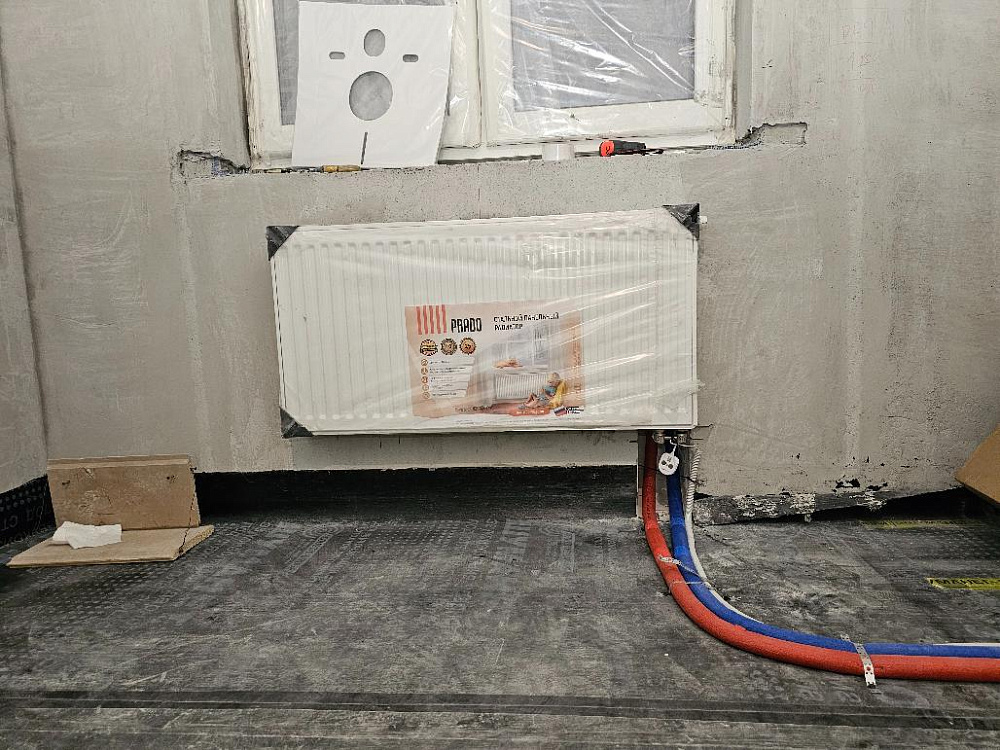 Монтаж водоснабжения, водоотведения и радиаторного отопления в однокомнатной квартире