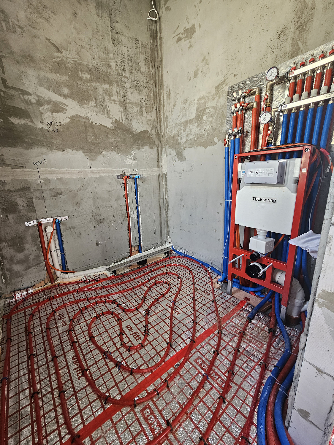 Монтаж котельной и теплый пол в загородном доме 240 м2 дер. Новосельцево