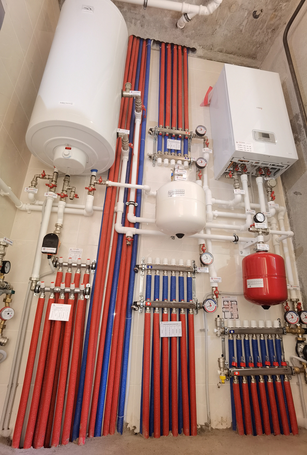 Монтаж котельной, теплых полов и радиаторного отопления в частном доме 130м2