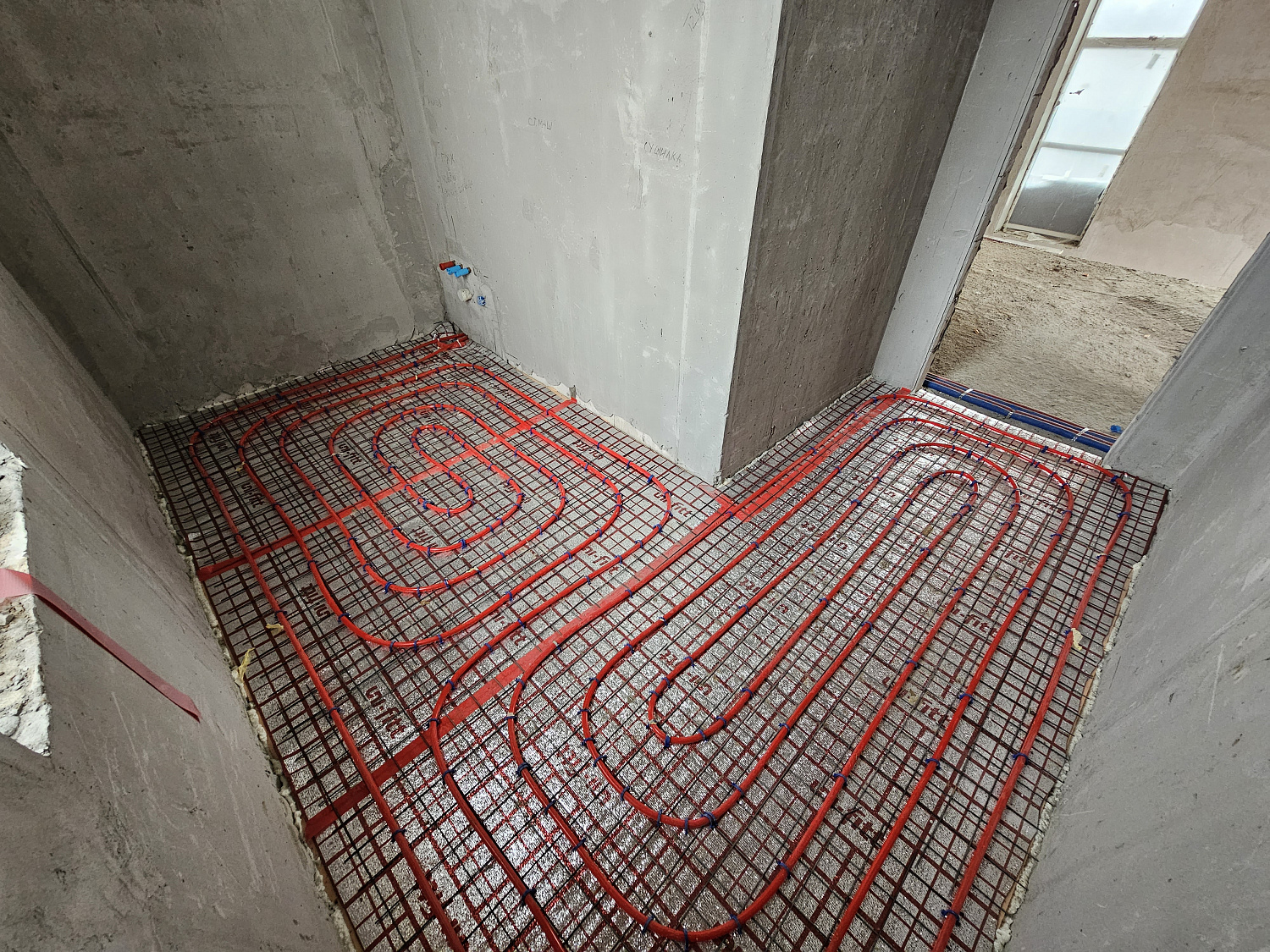 Монтаж котельной и теплый пол в загородном доме 240 м2 дер. Новосельцево