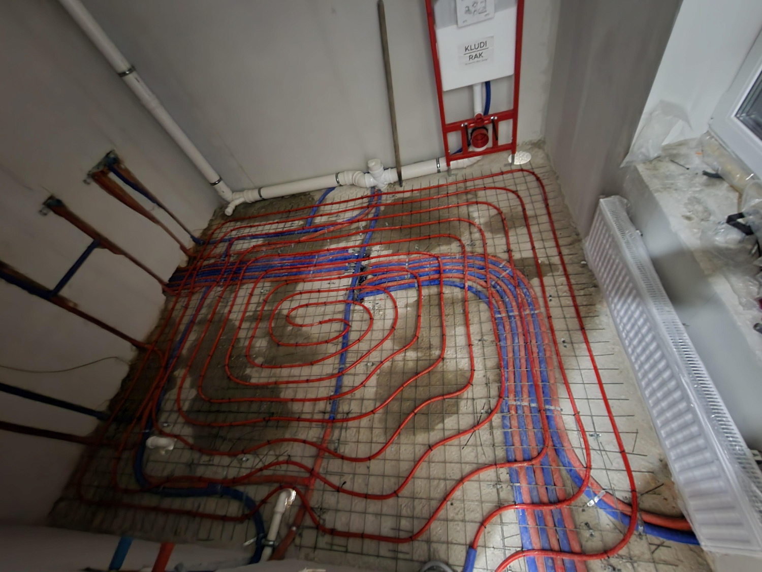 Комбинированная система отопления, тёплые полы и радиаторное отопление, водоотведение Королёв