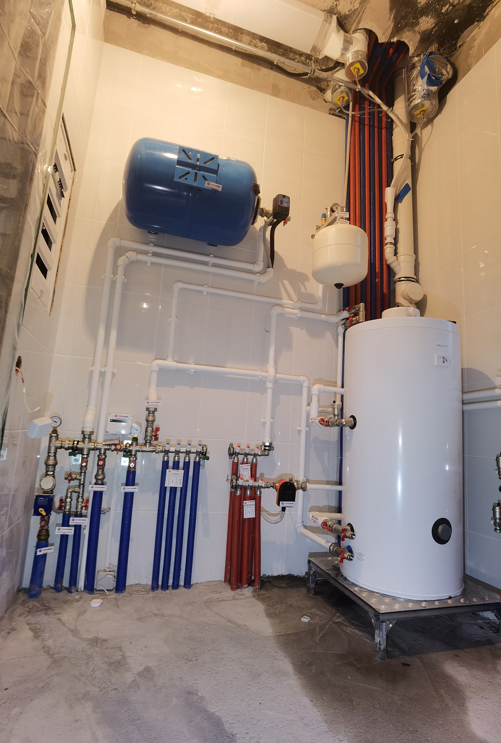 Монтаж котельной и теплых полов в частном доме в Новой Москве