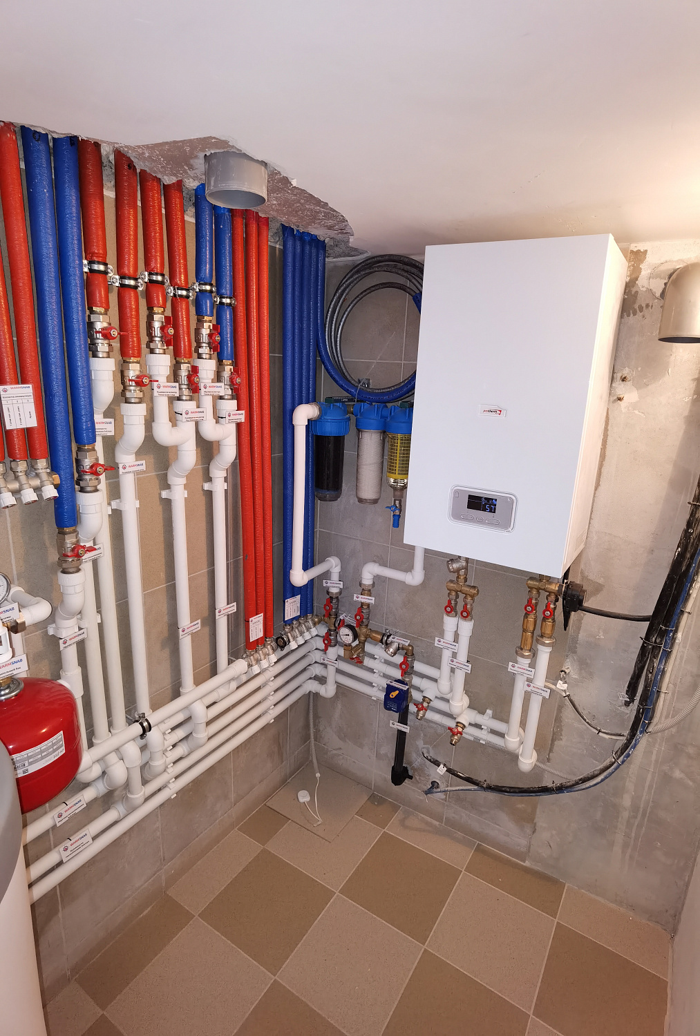 Монтаж котельной, радиаторного отопления и водоснабжения в частном доме 130м2