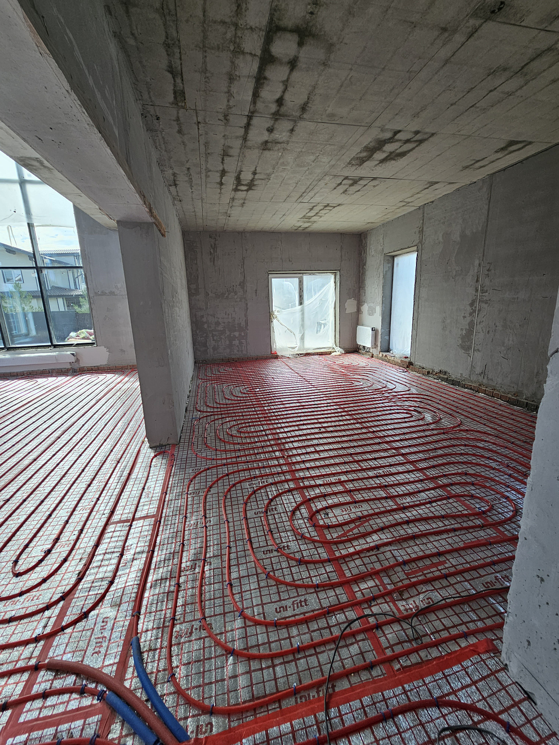 Монтаж котельной и теплый пол в загородном доме 240 м2 дер. Новосельцево