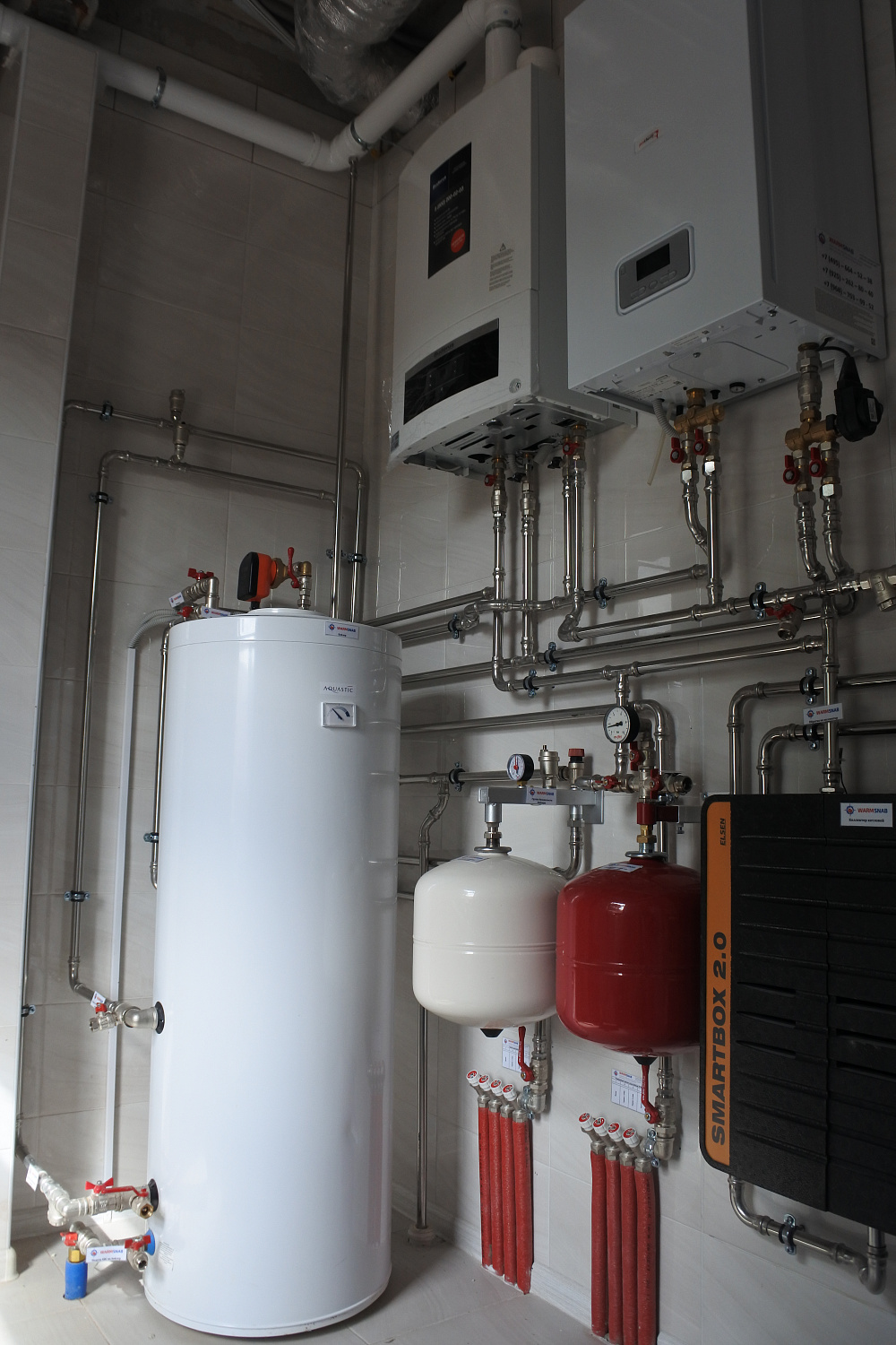 Монтаж котельной и вентиляции в загородном доме 250м2 СНТ Мичуренец