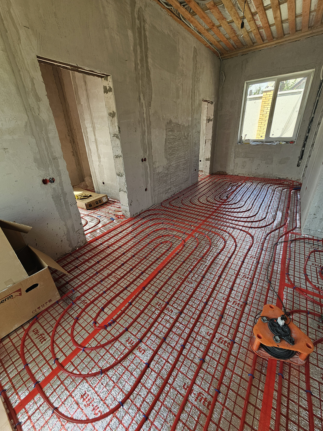 Монтаж котельной и теплый пол в загородном доме 240 м2 дер. Новосельцево