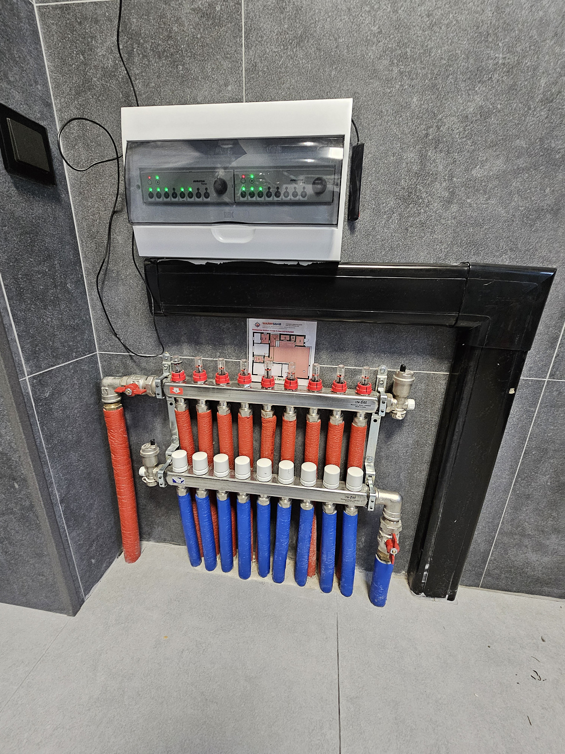 Комбинированная система отопления, тёплые полы и радиаторное отопление, водоотведение в частном доме 300 м2 Балашиха