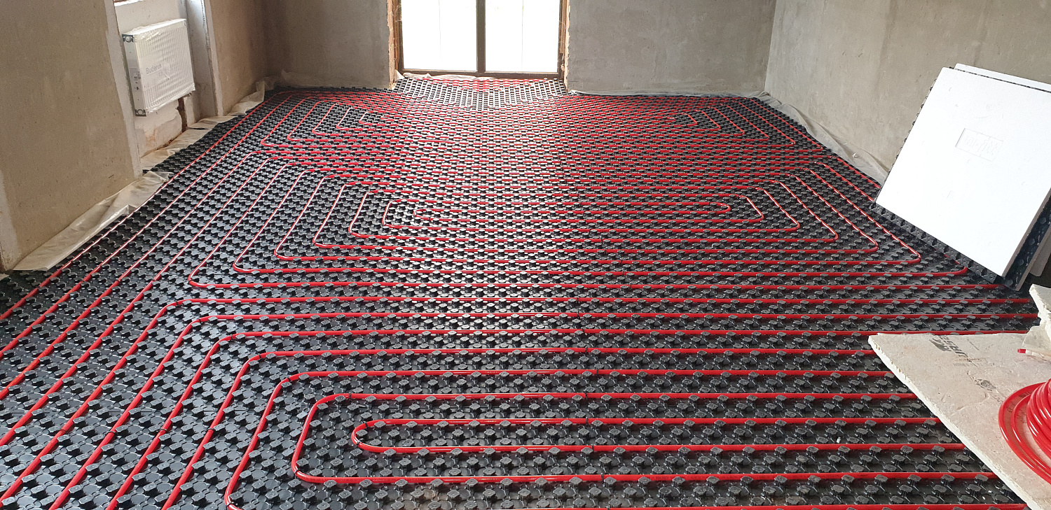 Монтаж тёплого пола КП Новорижский