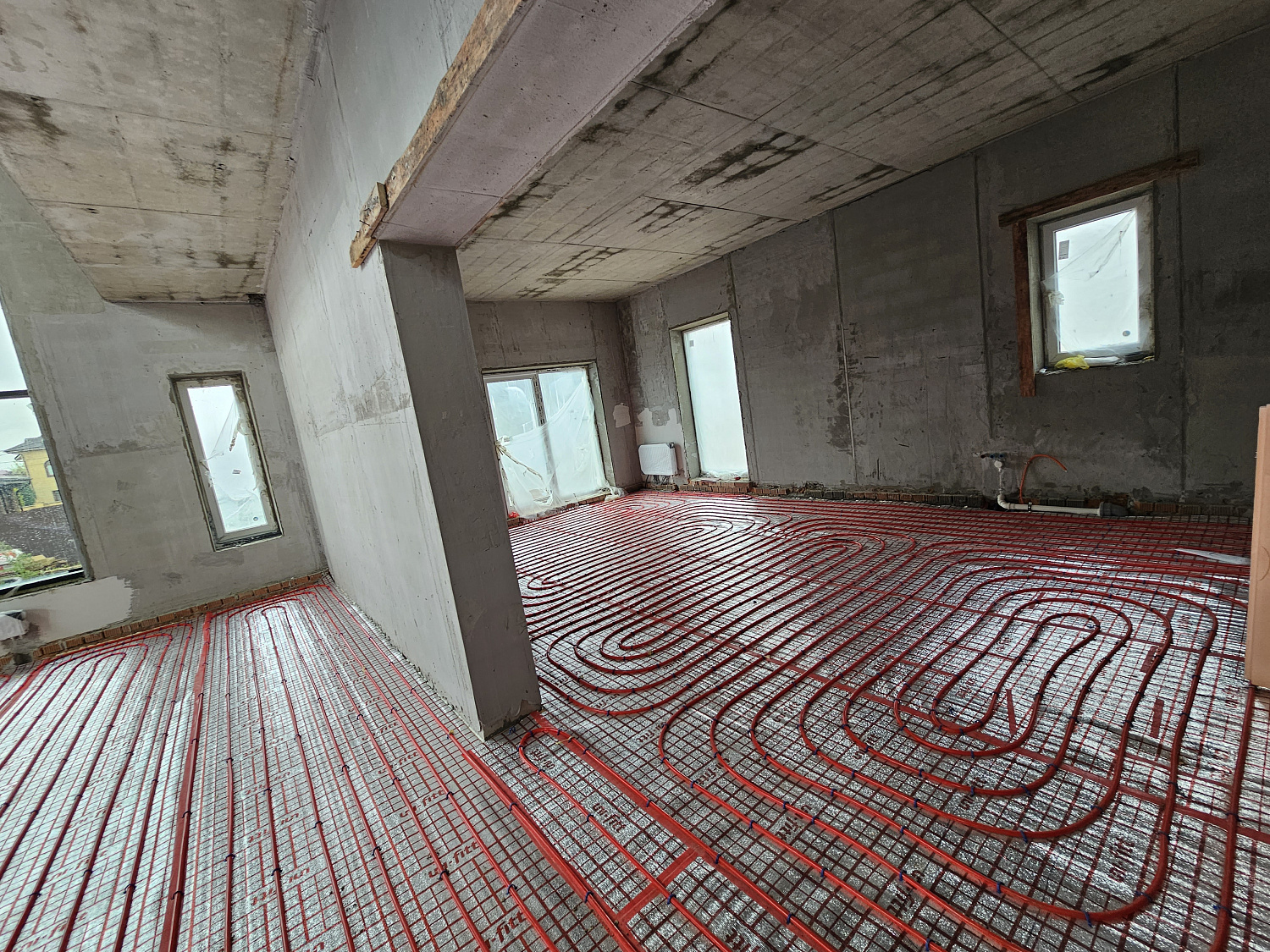 Монтаж котельной и теплый пол в загородном доме 240 м2 дер. Новосельцево