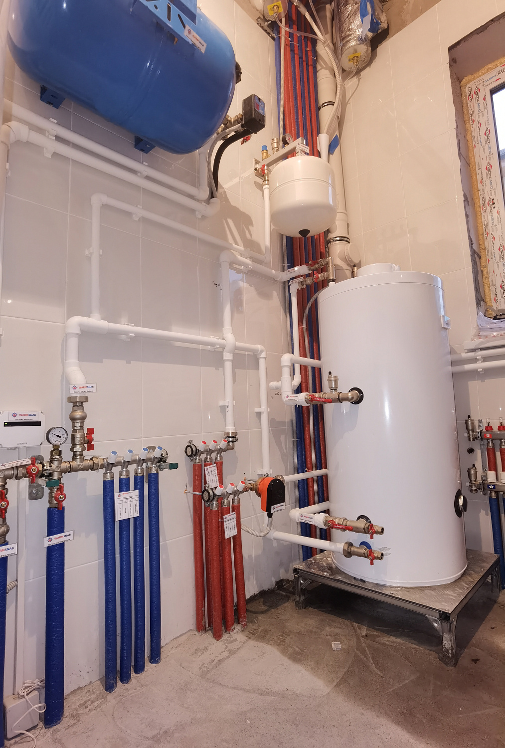 Монтаж котельной и теплых полов в частном доме в Новой Москве