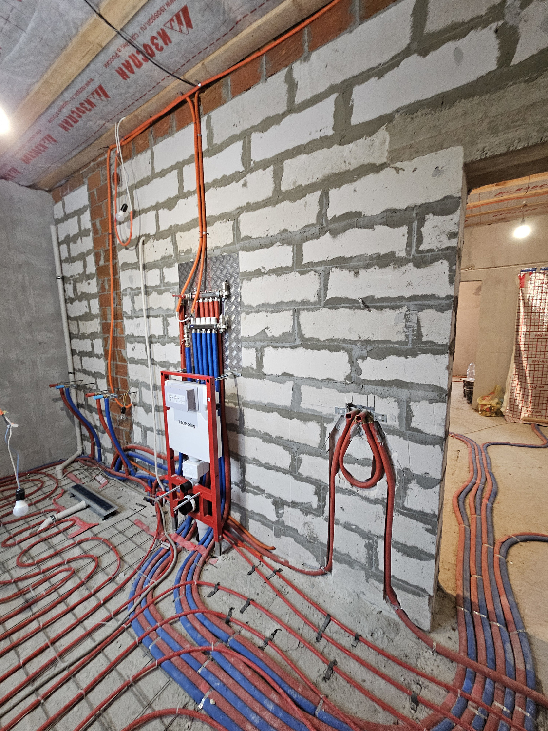 Монтаж котельной и теплого пола пос. Угловое