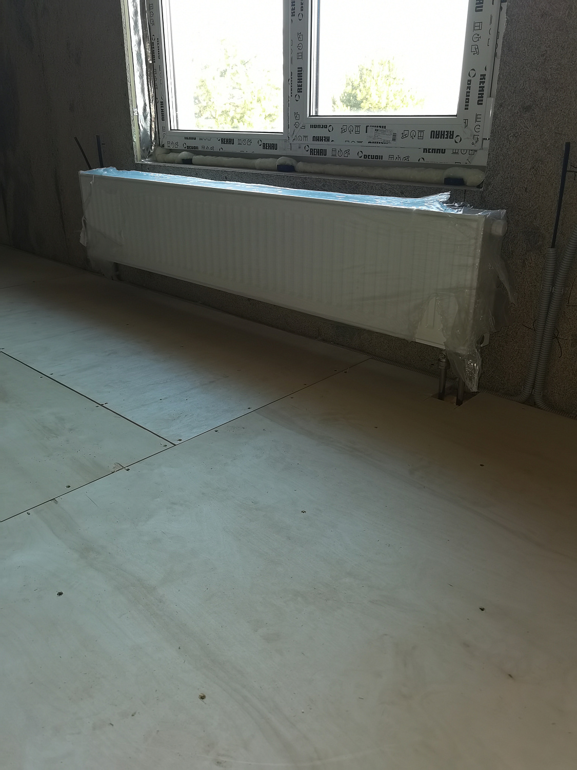 Комбинированная система отопления, тёплые полы и радиаторное отопление, водоотведение КП Грибки