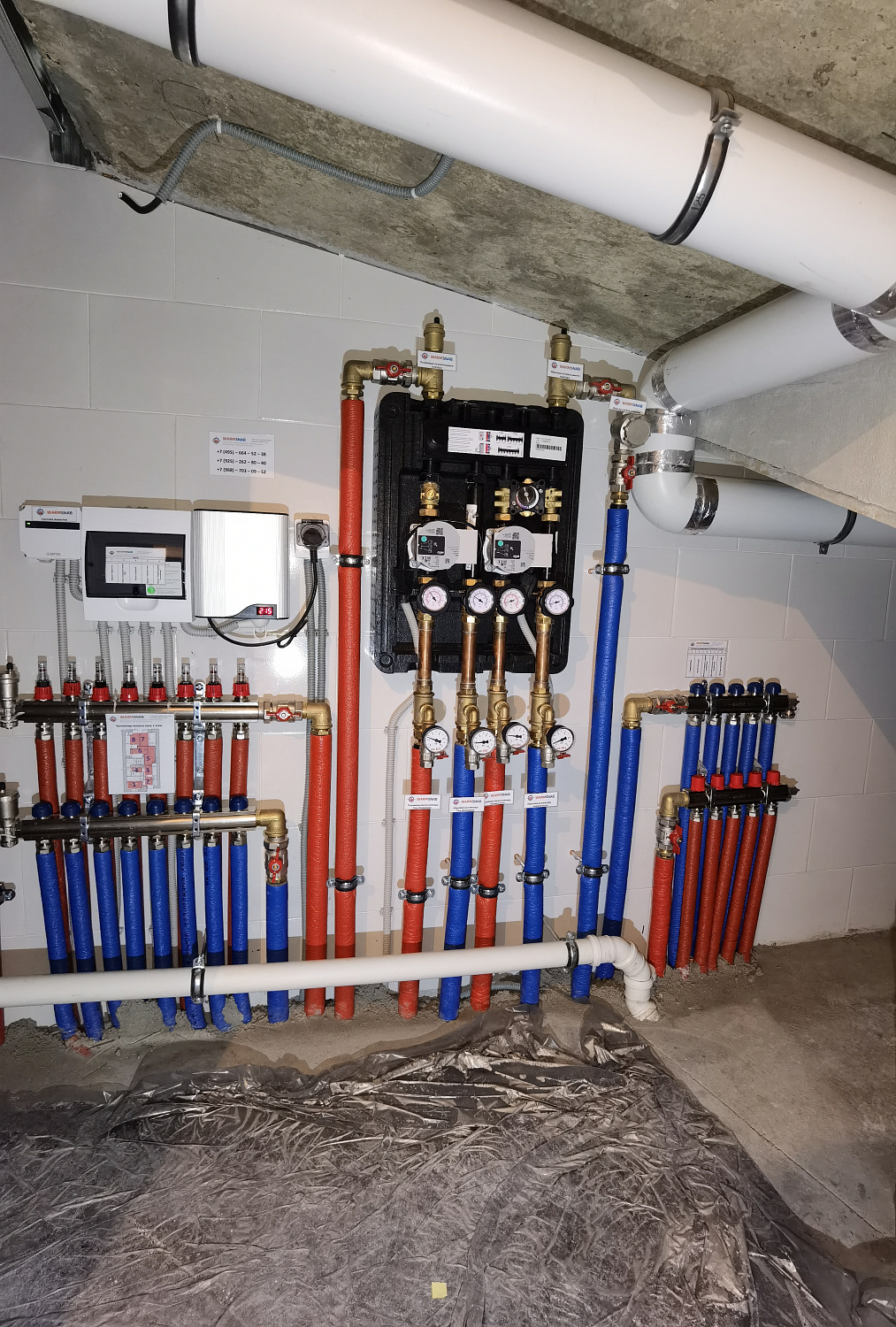 Монтаж котельной и теплых полов в частном доме 120 м2