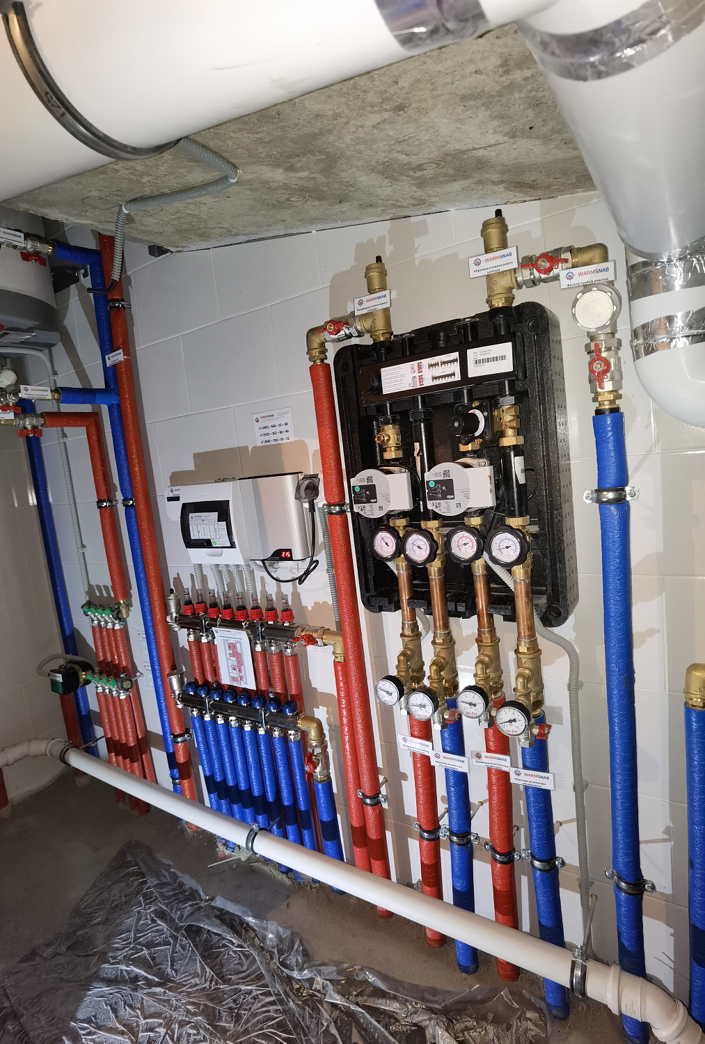 Монтаж котельной и теплых полов в частном доме 120 м2