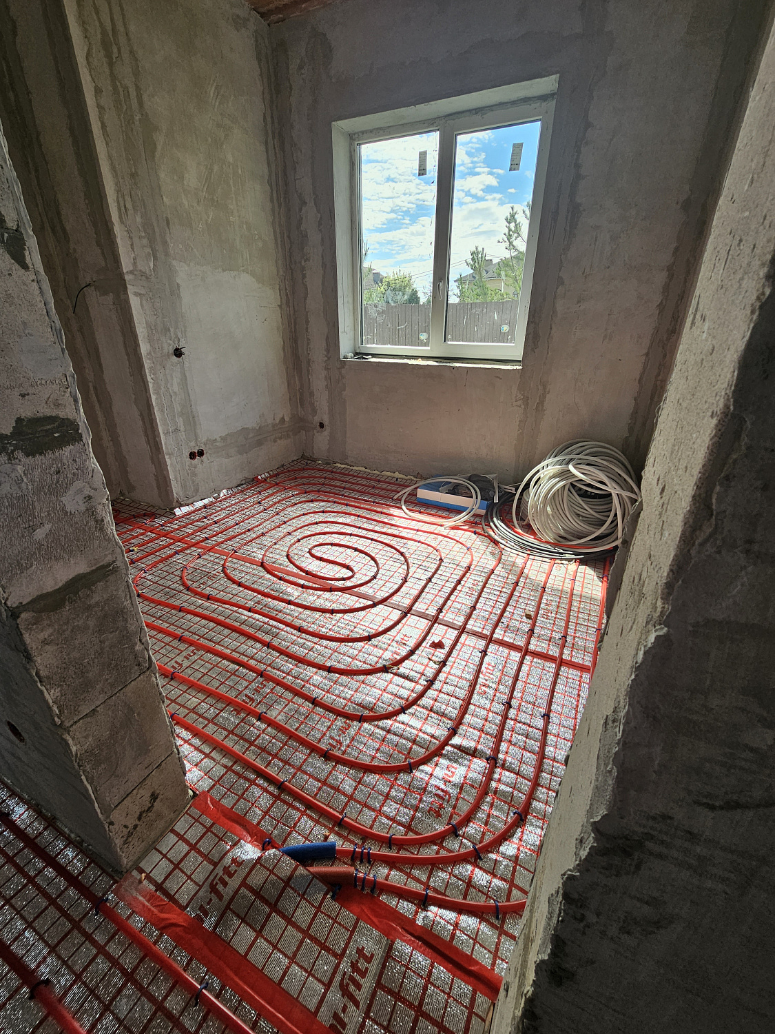 Монтаж котельной и теплый пол в загородном доме 240 м2 дер. Новосельцево