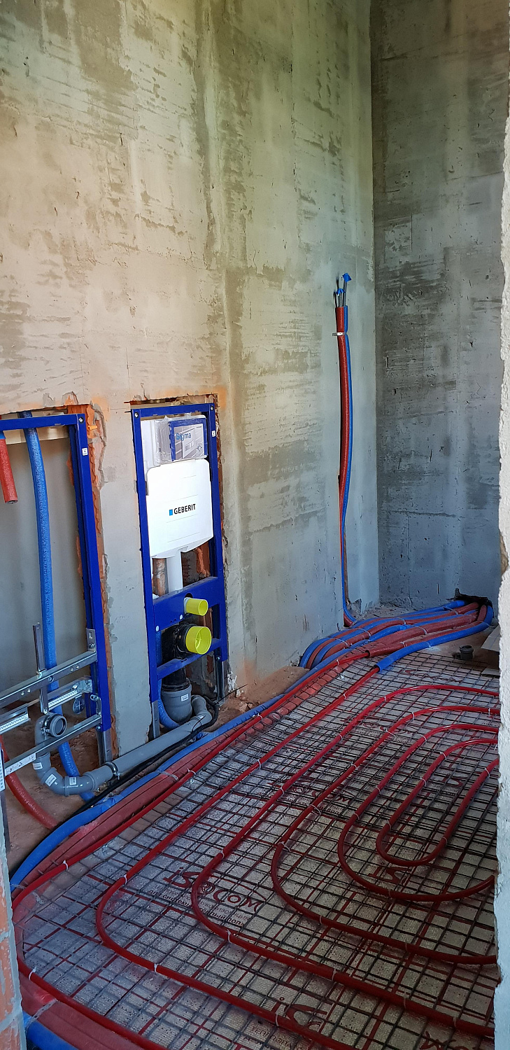 Монтаж инженерных коммуникаций на объекте площадью 450 м.кв