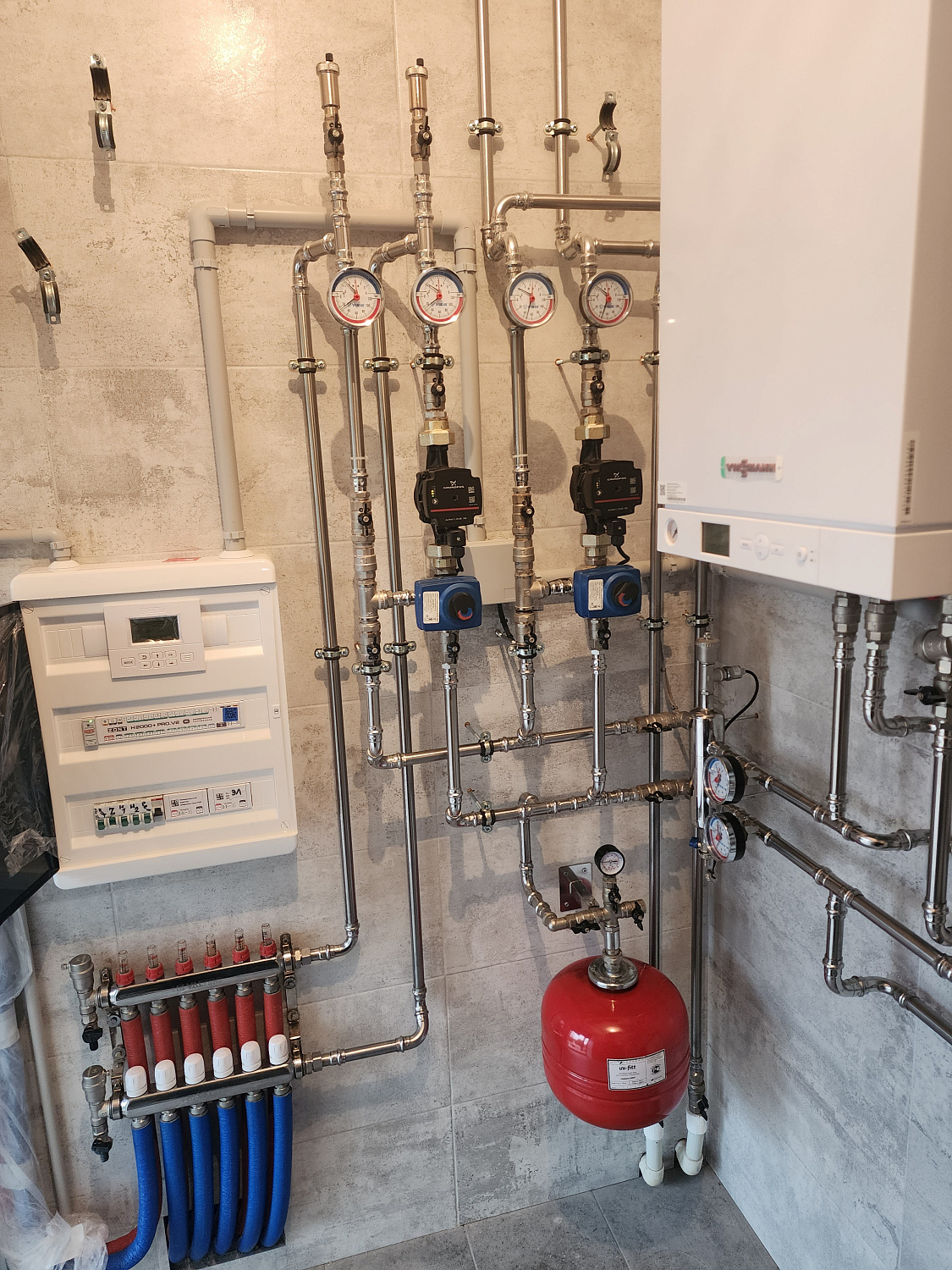 Монтаж котельной в частном доме 180м2