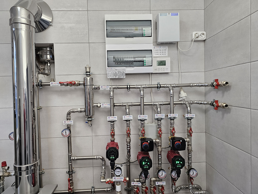 Монтаж отопления, монтаж котельной, водоснабжение и водоотведение в частном доме 160м2