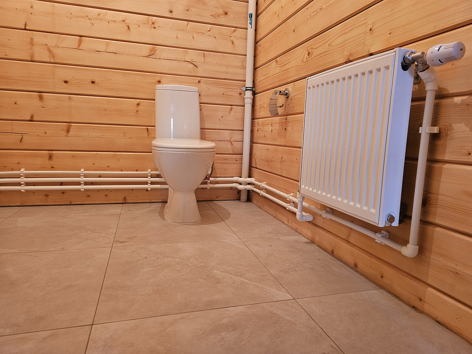 Монтаж котельной, радиаторного отопления, водоснабжения и водоотведение в деревянном доме 130м2