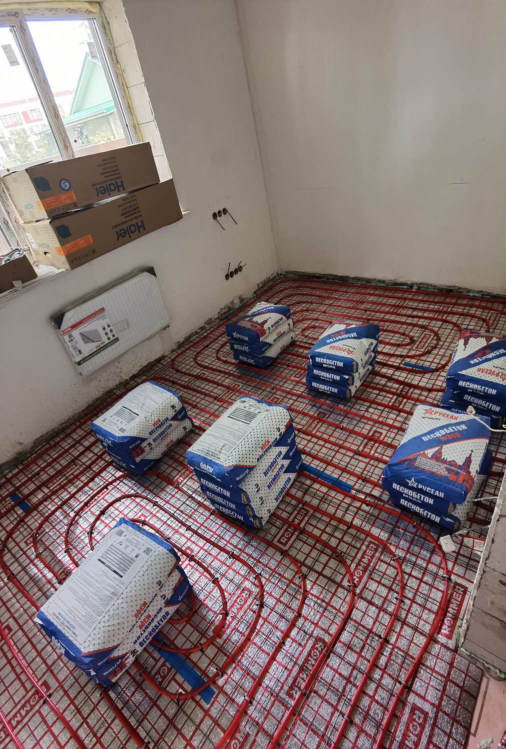 Монтаж котельной и теплых полов в частном доме в Новой Москве