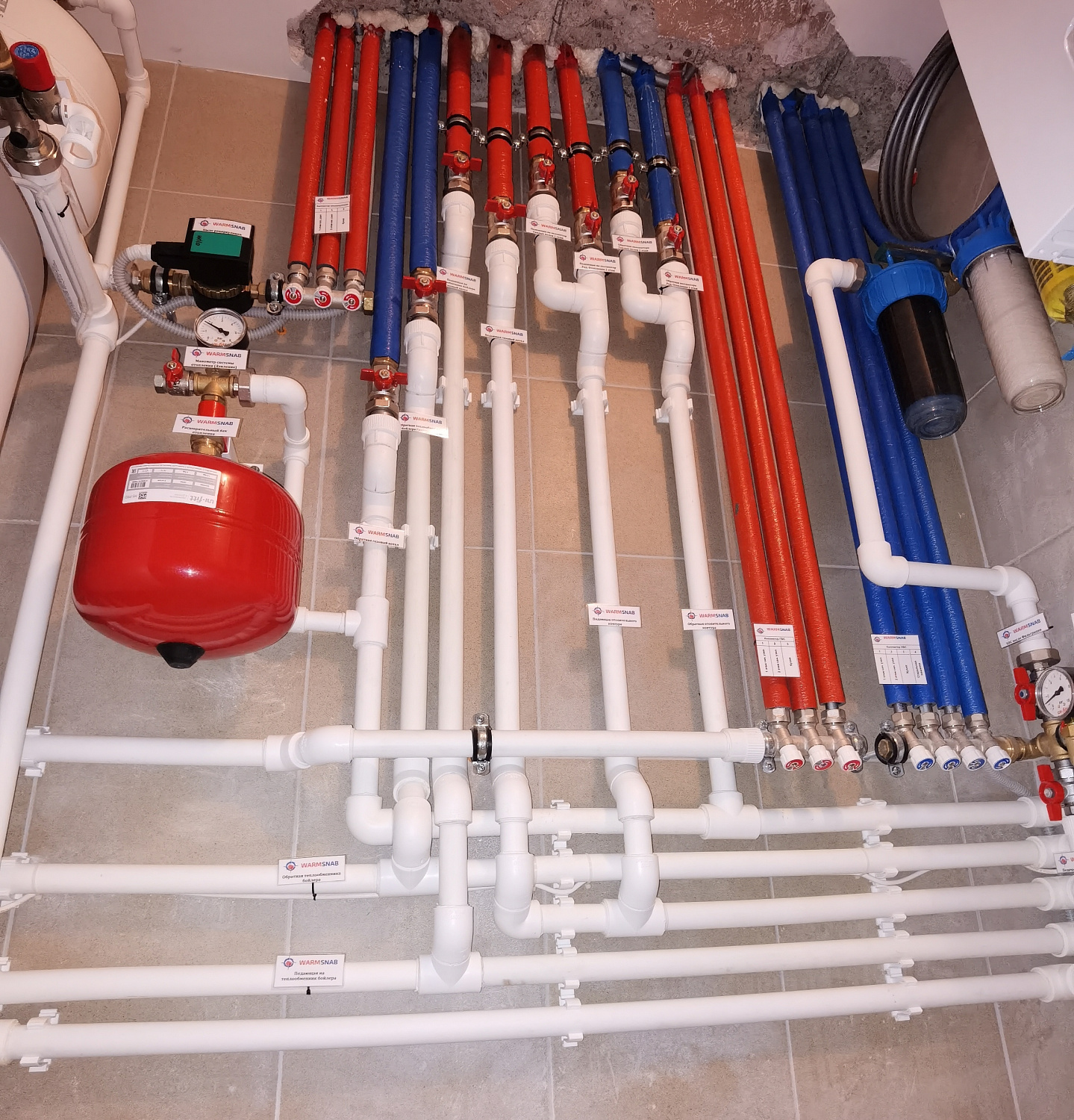 Монтаж котельной, радиаторного отопления и водоснабжения в частном доме 130м2