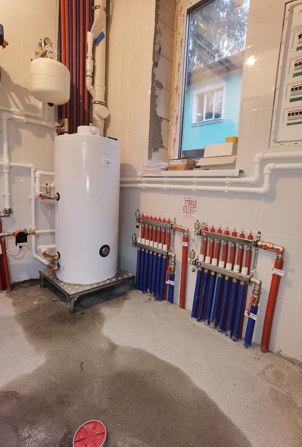 Монтаж котельной и теплых полов в частном доме в Новой Москве
