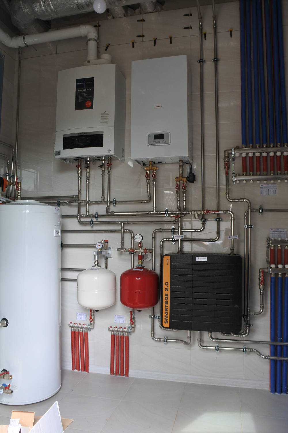 Монтаж котельной и вентиляции в загородном доме 250м2 СНТ Мичуренец