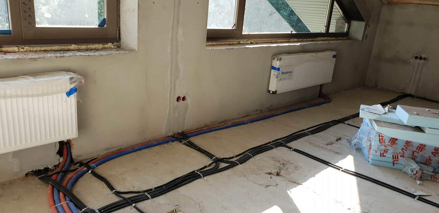 Монтаж инженерных коммуникаций на объекте площадью 450 м.кв