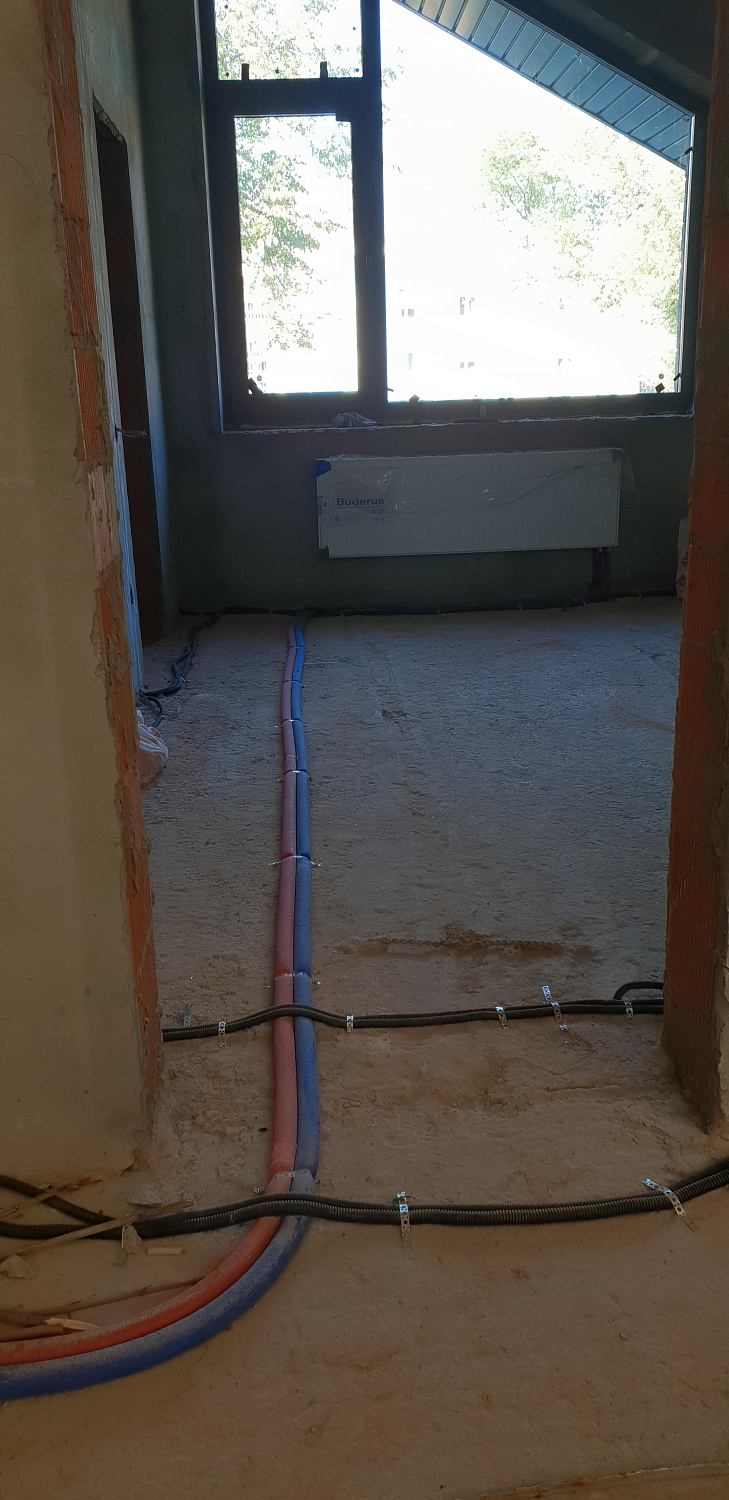 Монтаж инженерных коммуникаций на объекте площадью 450 м.кв