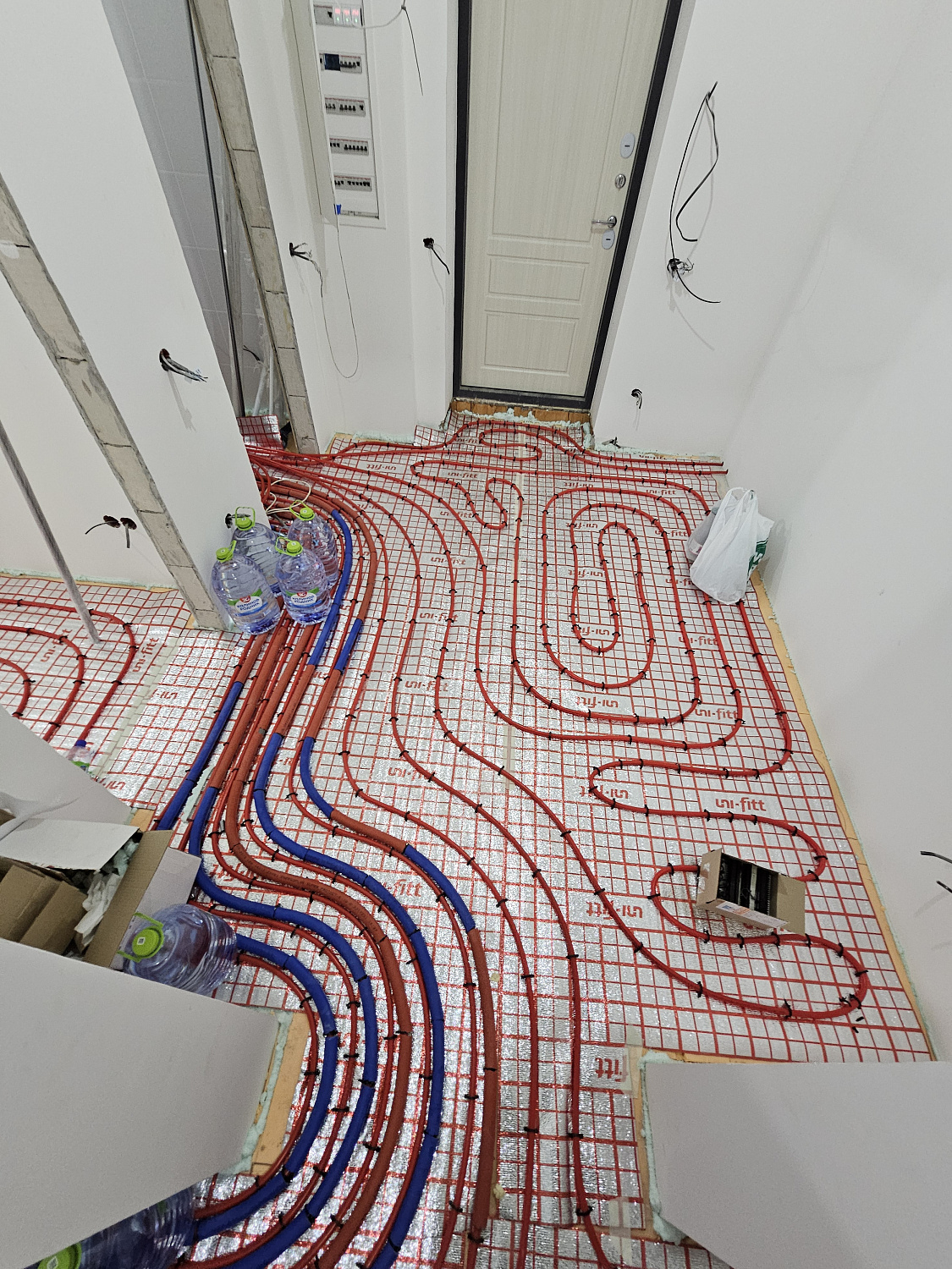 Монтаж теплого пола на объекте в СНТ Здоровье