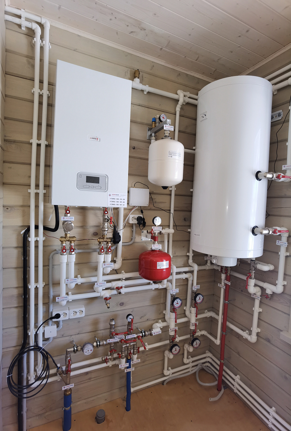 Монтаж котельной и радиаторное отопление в загородном доме 150м2 