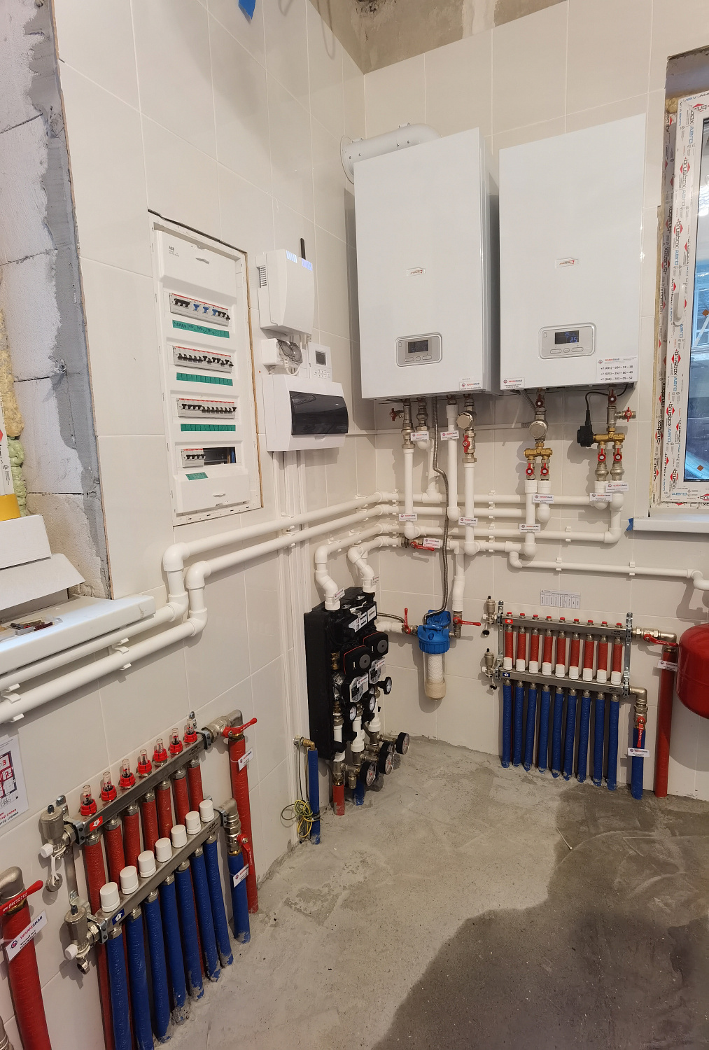 Монтаж котельной и теплых полов в частном доме в Новой Москве