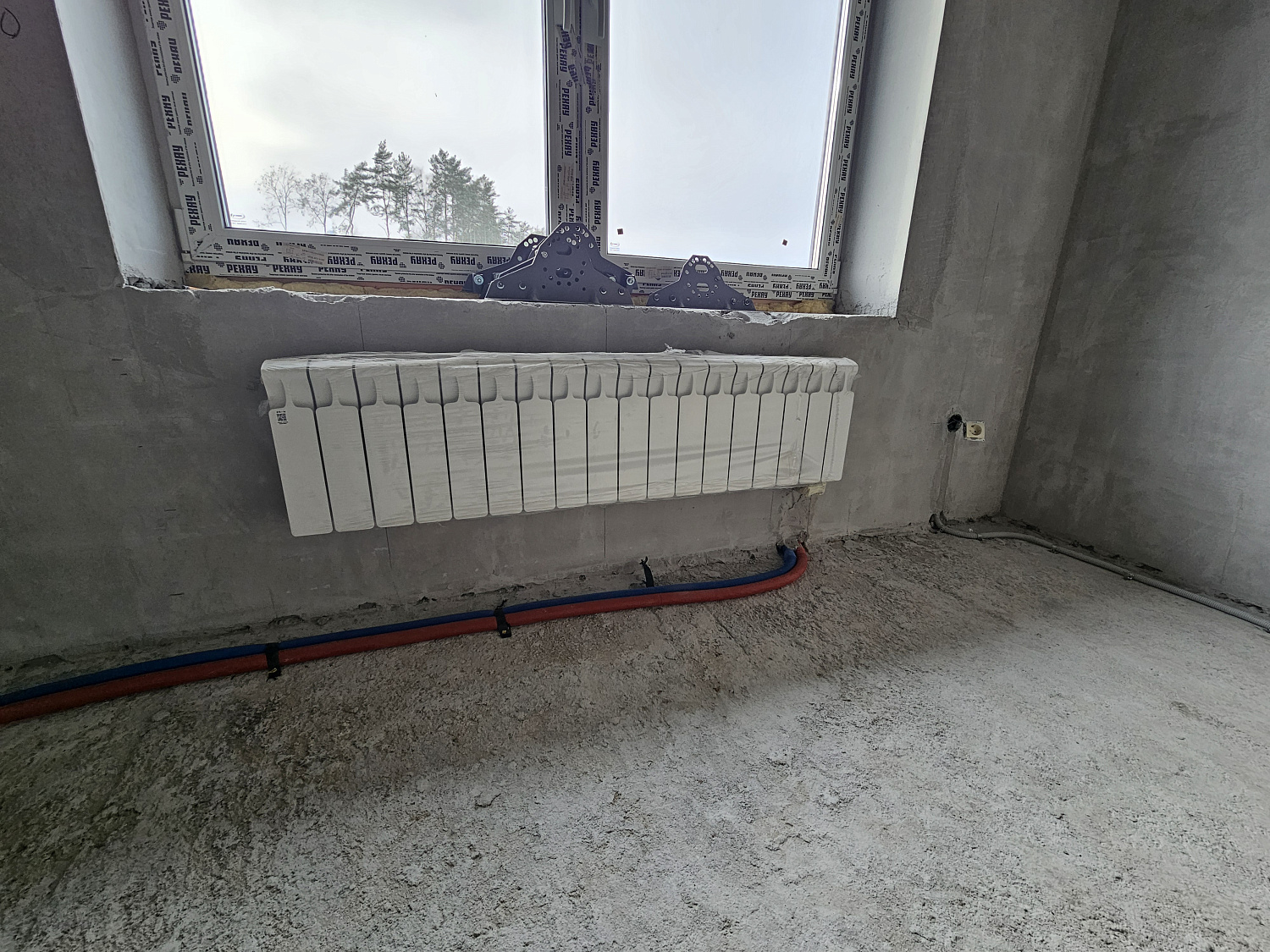 Монтаж радиаторного отопления и теплого пола в загородном доме 320м2