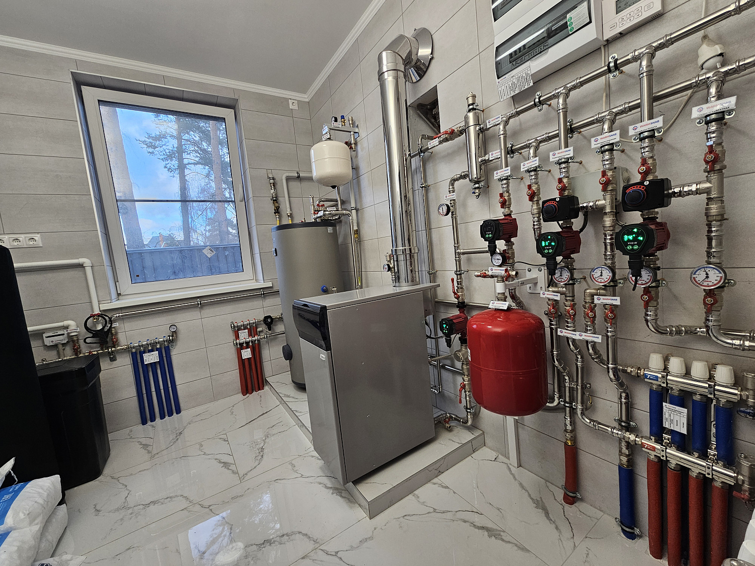 Монтаж отопления, монтаж котельной, водоснабжение и водоотведение в частном доме 160м2