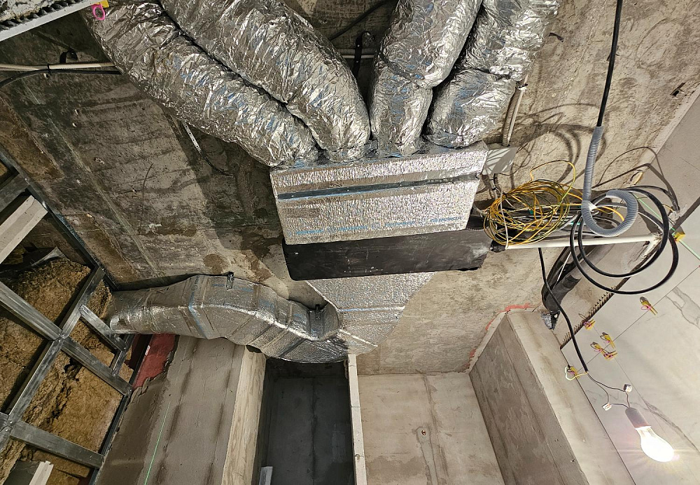 Монтаж фанкойлов в квартире ЖК Sky House