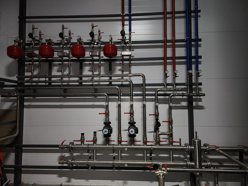 Монтаж котельной и радиаторного отопления на производственном объекте