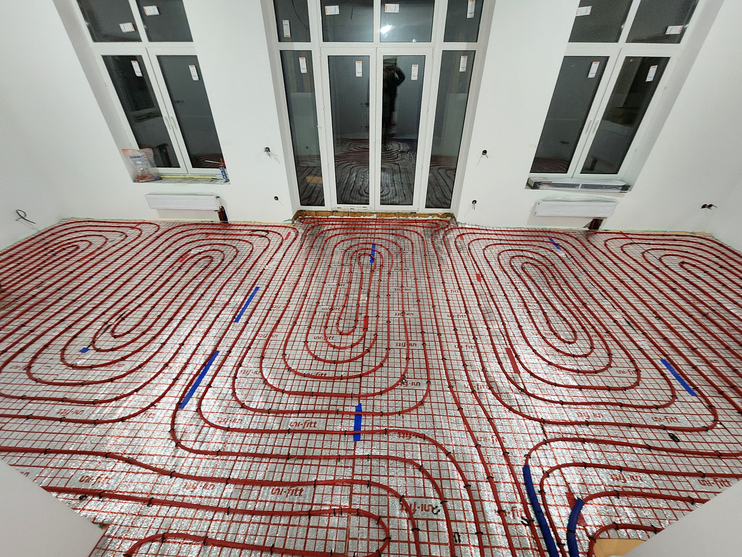 Комбинированная система отопления, тёплые полы и радиаторное отопление, водоотведение Королёв