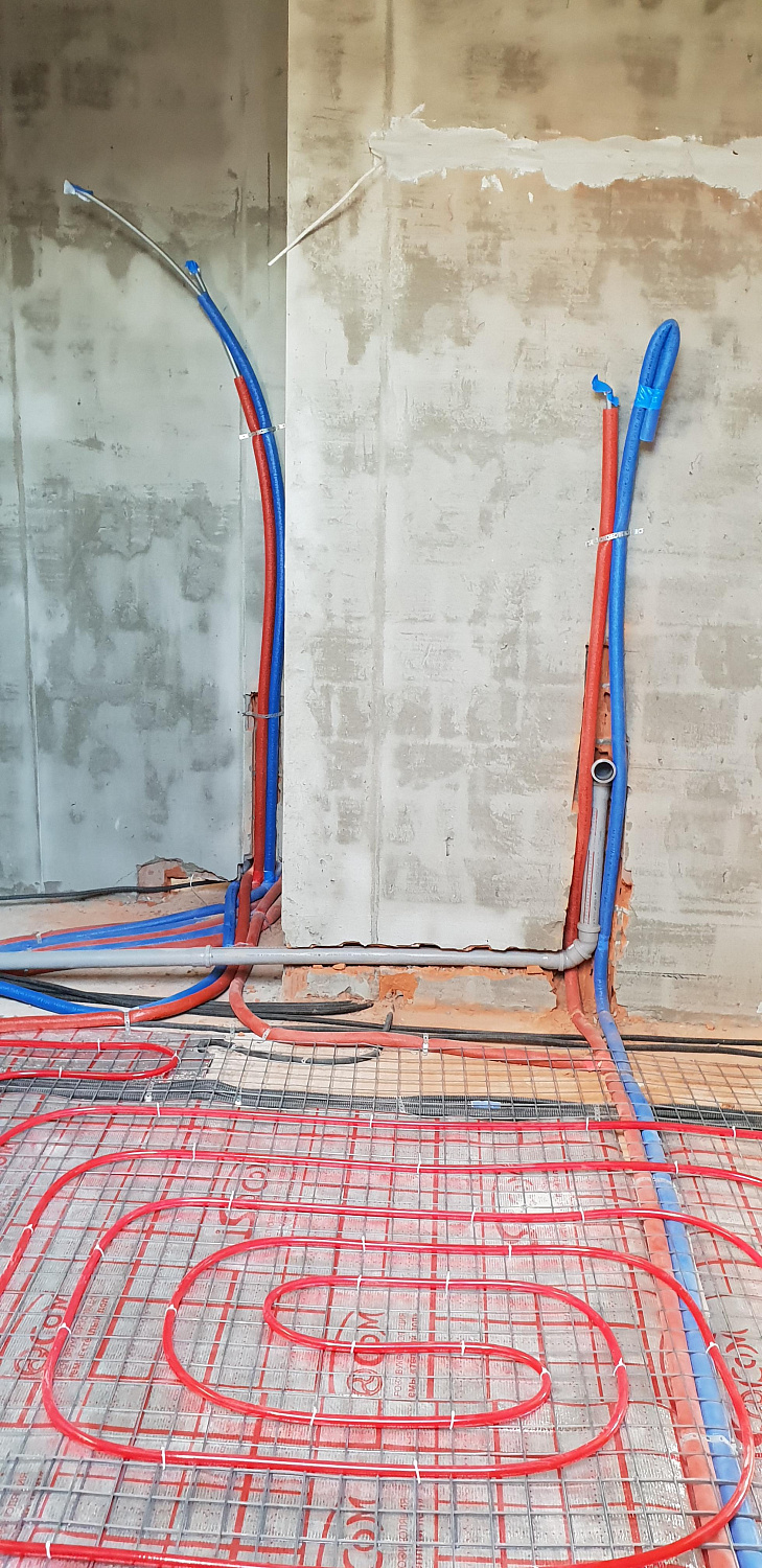 Монтаж инженерных коммуникаций на объекте площадью 450 м.кв