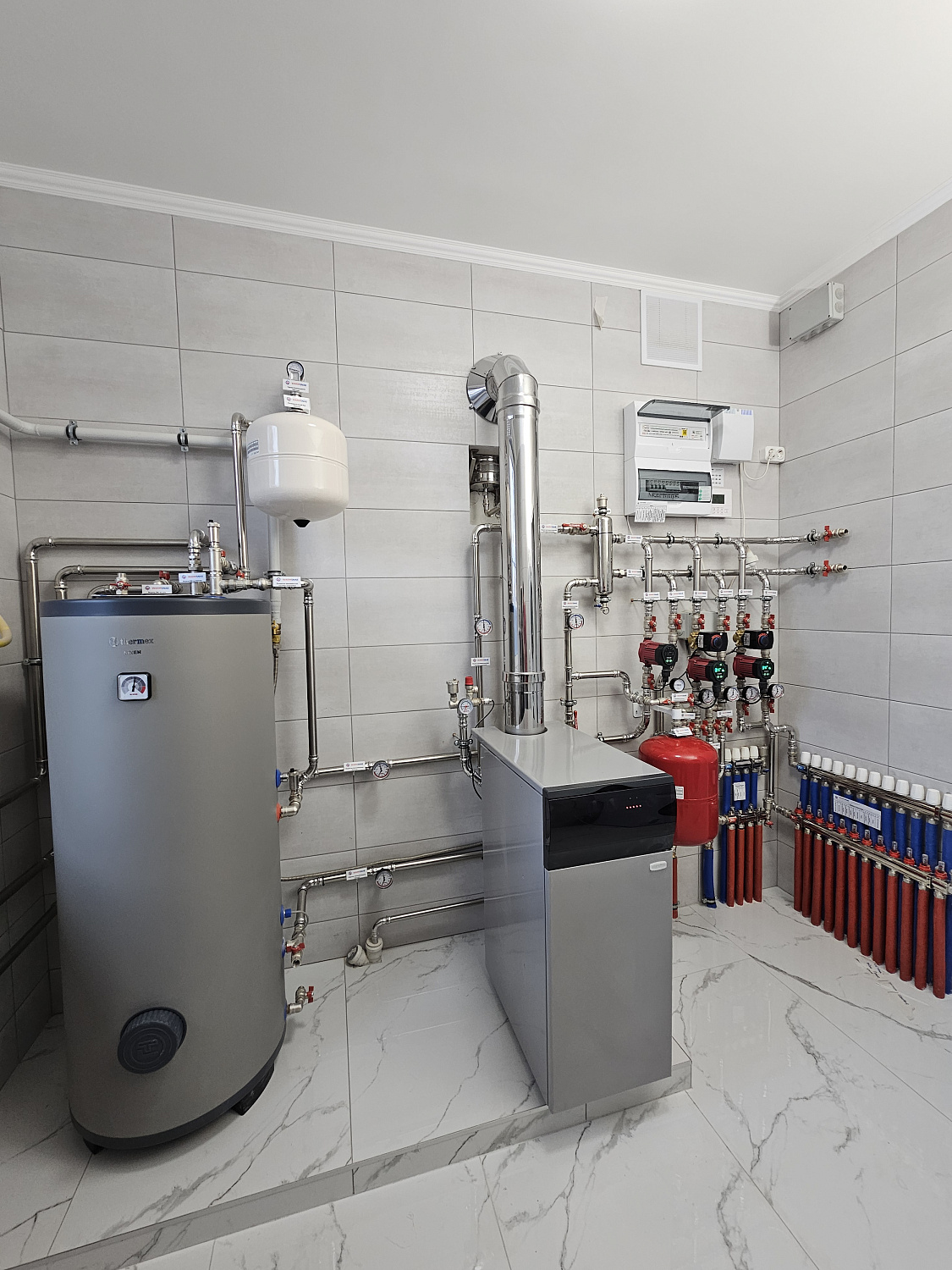 Монтаж отопления, монтаж котельной, водоснабжение и водоотведение в частном доме 160м2