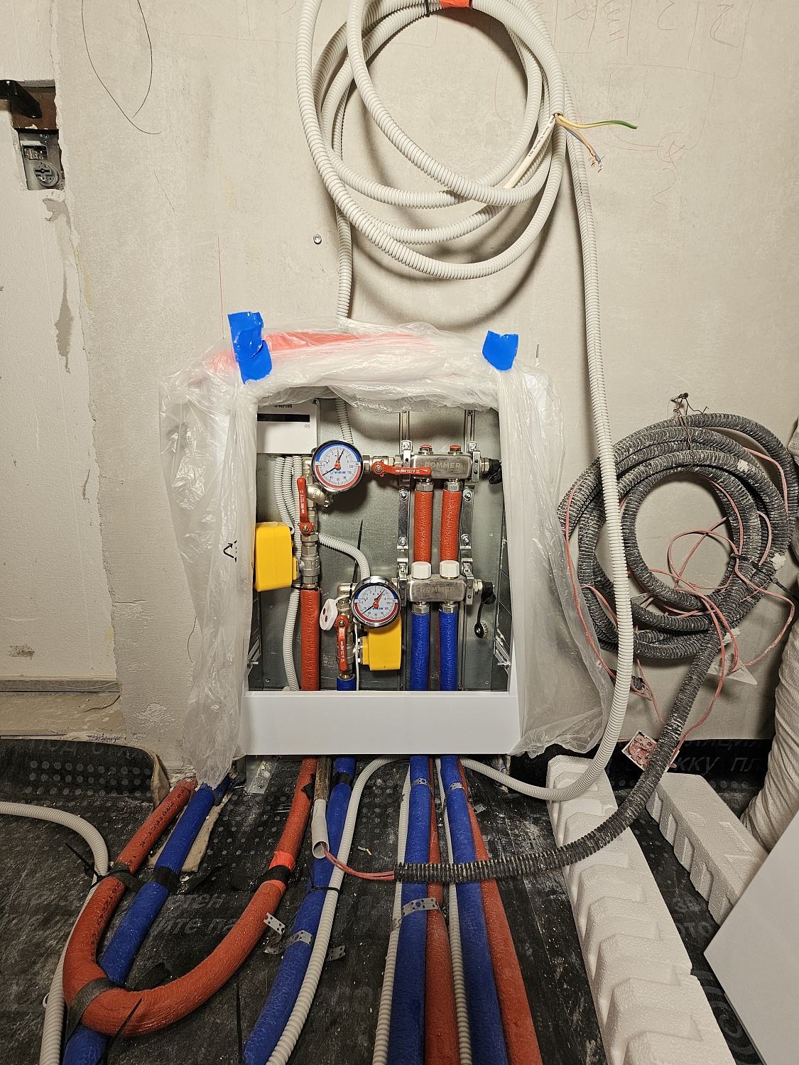 Монтаж водоснабжения, водоотведения и радиаторного отопления в однокомнатной квартире