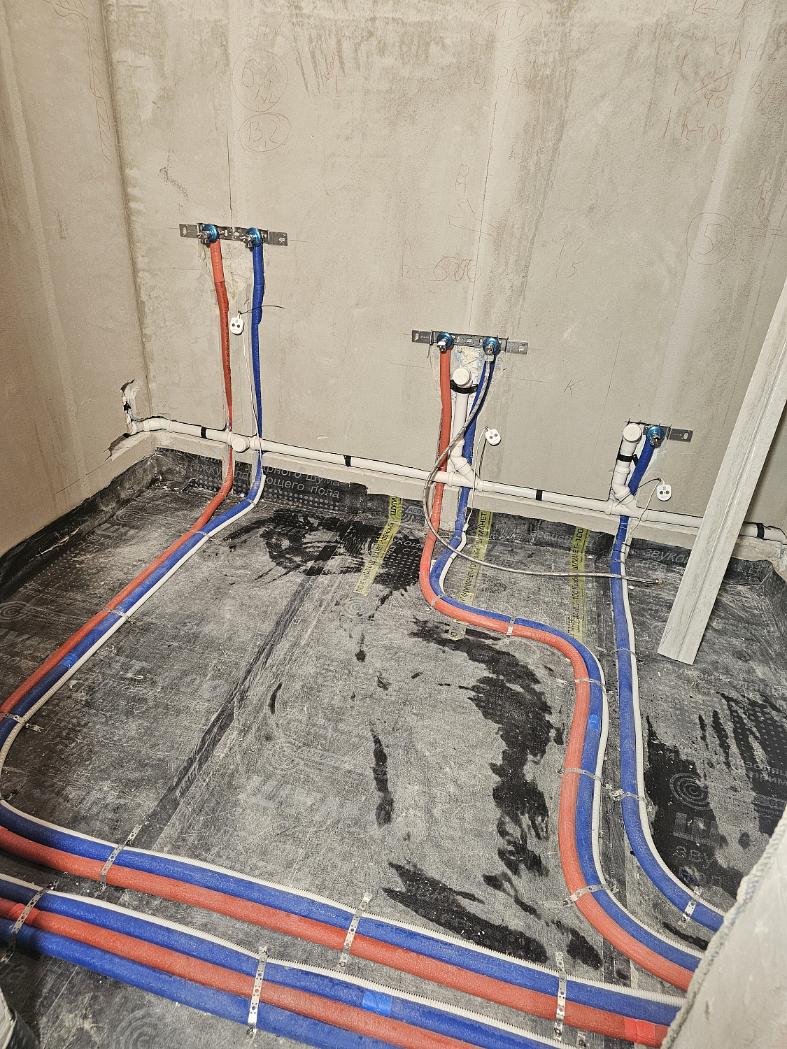 Монтаж водоснабжения, водоотведения и радиаторного отопления в однокомнатной квартире