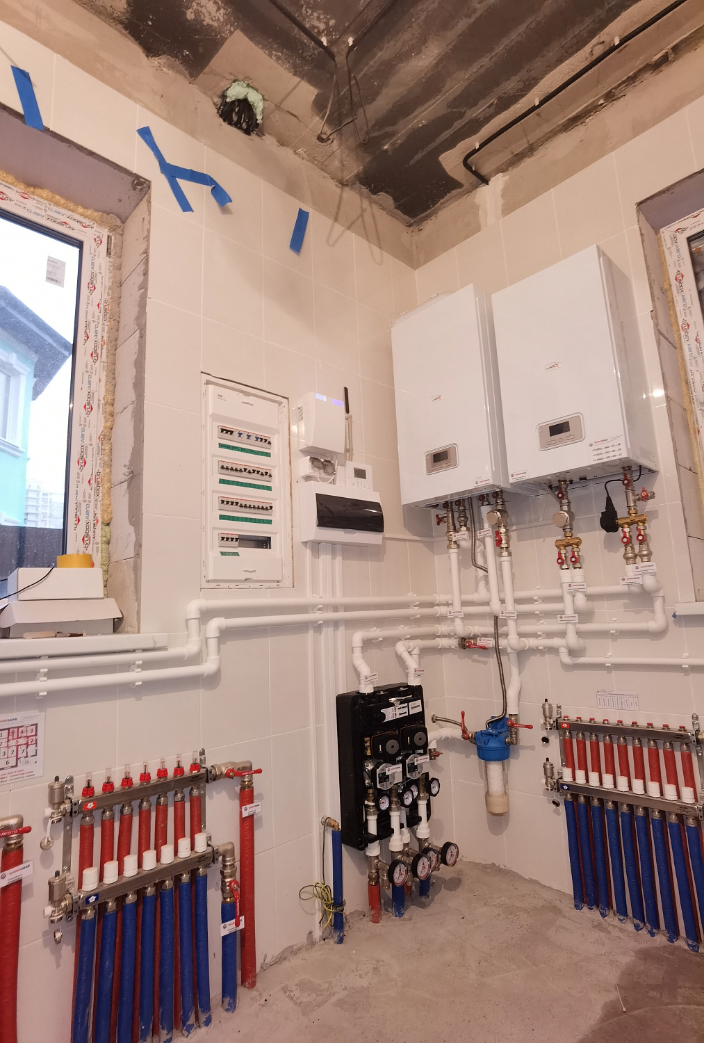 Монтаж котельной и теплых полов в частном доме в Новой Москве