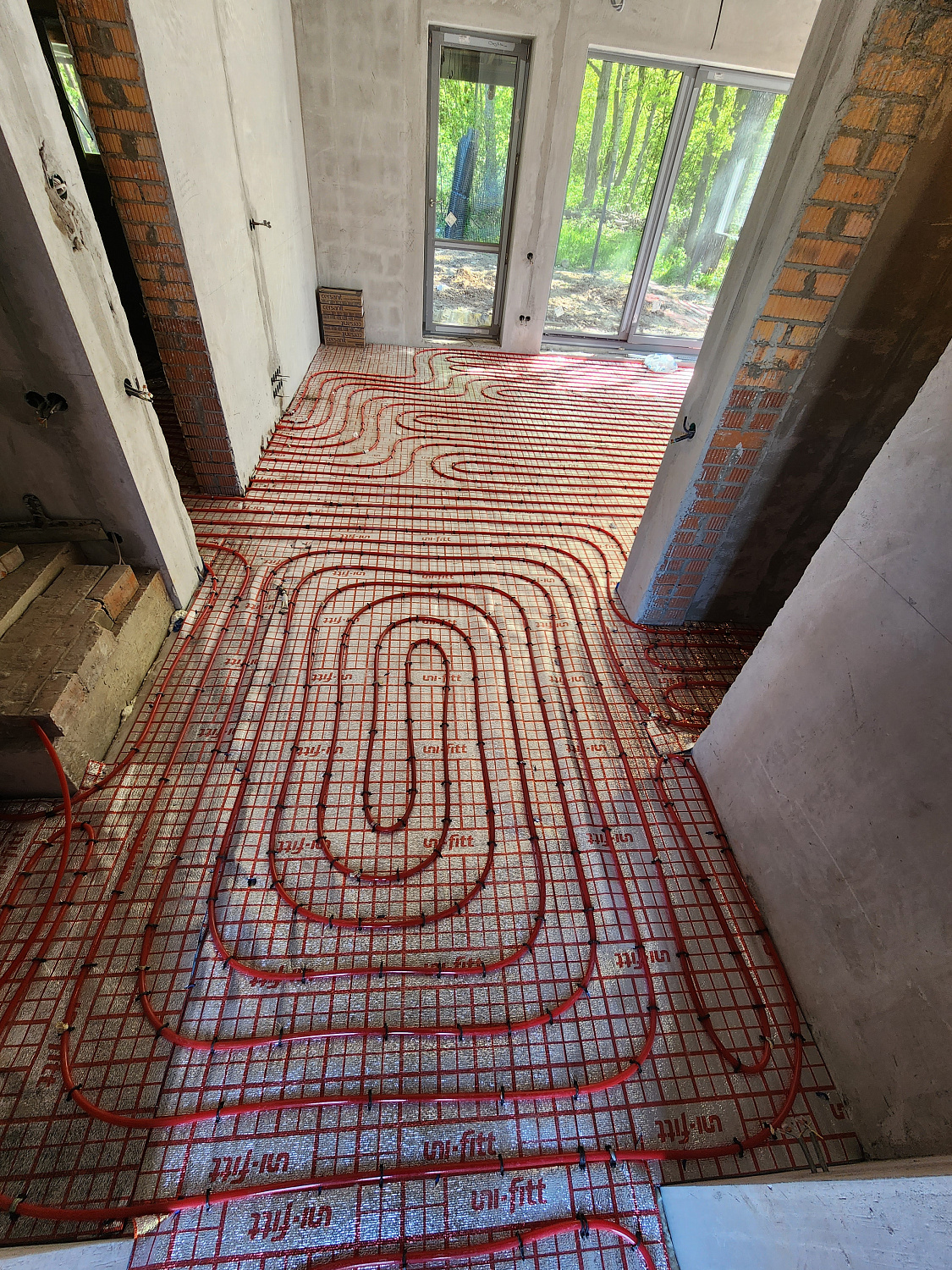 Монтаж тёплого пола и радиаторного отопления КП Медовый спас