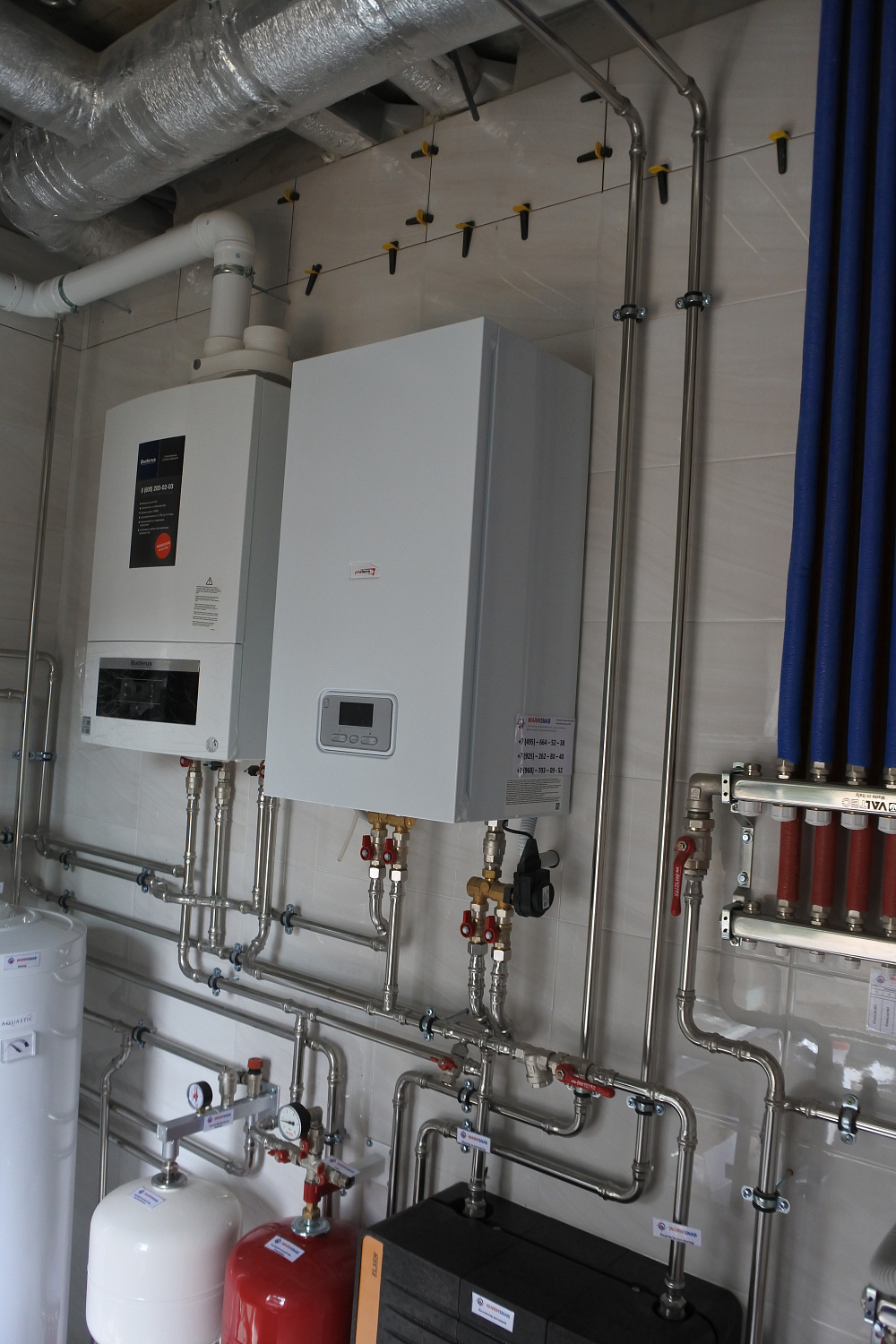 Монтаж котельной и вентиляции в загородном доме 250м2 СНТ Мичуренец