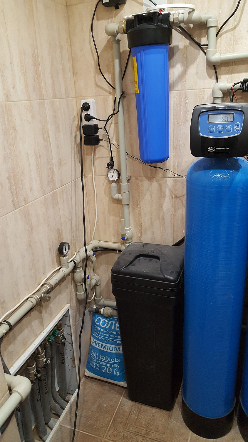 Монтаж котельной КП Зимний сад. Дом 600 м.кв. + 200 м.кв. гараж