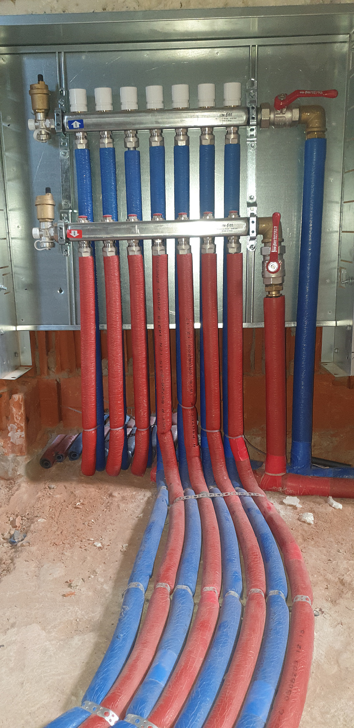 Монтаж тёплого пола КП Новорижский