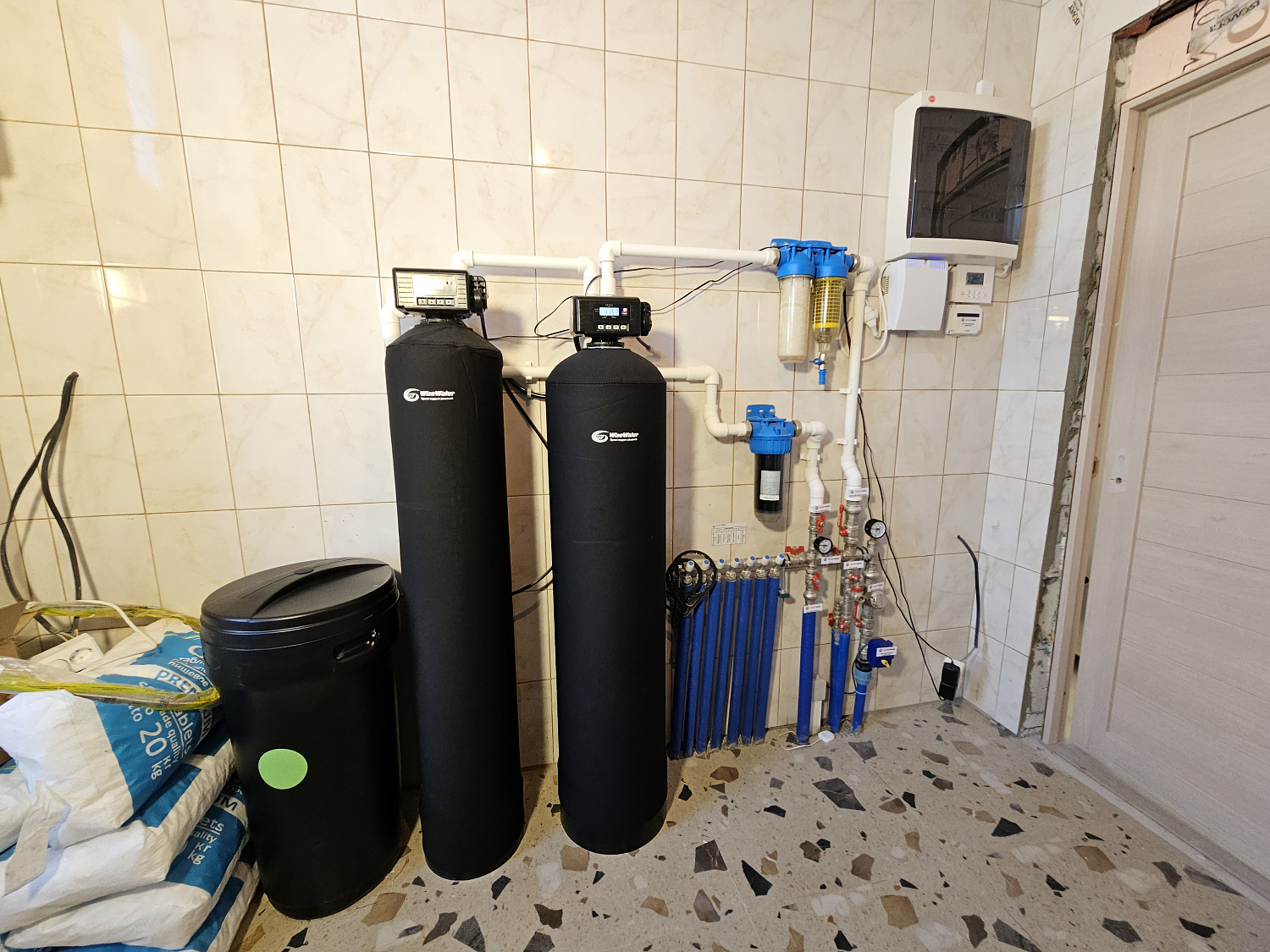 Монтаж котельной и теплый пол в загородном доме 240 м2 дер. Новосельцево